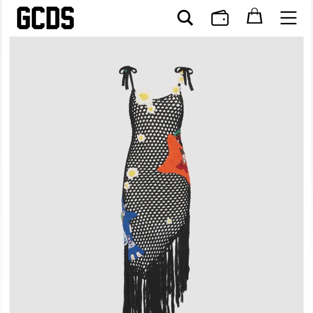 GCDS one piece netted dress size medium!